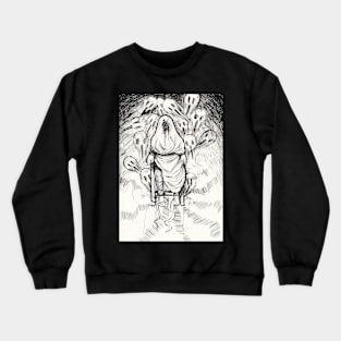 Sketch of a horror scene Crewneck Sweatshirt